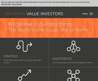 Marwynvalue.com(We believe in building things. The bottom line) Screenshot