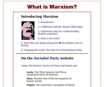 Marxism.org.uk(What Is Marxism) Screenshot