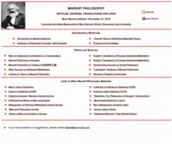 Marxistphilosophy.org(Marxist Philosophy and Dialectical Materialism) Screenshot