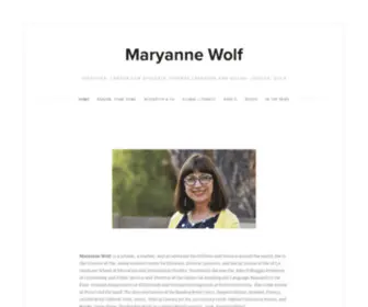 Maryannewolf.com(Maryanne Wolf) Screenshot