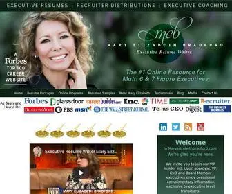 Maryelizabethbradford.com(Award Winning Executive Resume Writers & Resume Writing Services) Screenshot