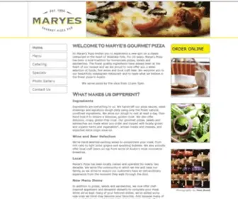 Maryesgourmetpizza.com(Marye's Gourmet Pizza) Screenshot