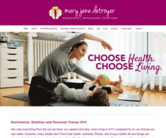 Maryjanedetroyer.com(Personal Trainer NYC Certified Nutritionist Registered Dietician Fitness Consultation New York City) Screenshot
