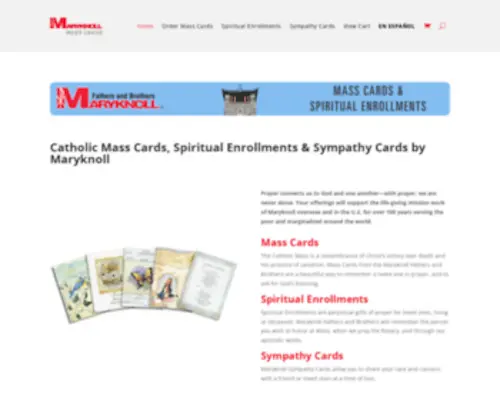 Maryknollmasscards.org(Mass Cards) Screenshot