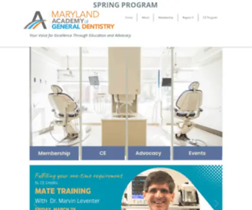 Maryland-AGD.org(Maryland Academy of General Dentistry) Screenshot