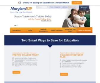 Maryland529.com(Two smart college savings plans) Screenshot