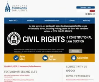 Marylandassociationforjustice.com(Maryland Association for Justice) Screenshot