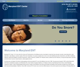 Marylandent.com(Maryland ENT Center) Screenshot