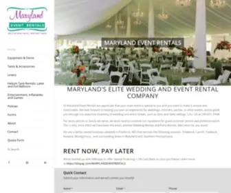 Marylandeventrentals.com(At Maryland Event Rentals we appreciate that your main event) Screenshot