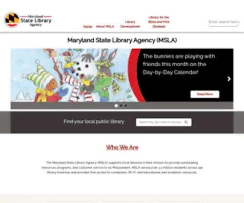 Marylandlibraries.org(Maryland State Library Home) Screenshot