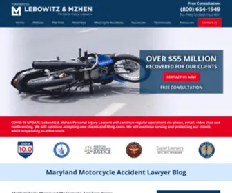 Marylandmotorcycleaccidentlawyerblog.com(Published by Baltimore) Screenshot