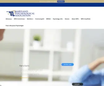 Marylandpsychology.org(Maryland Psychological Association) Screenshot