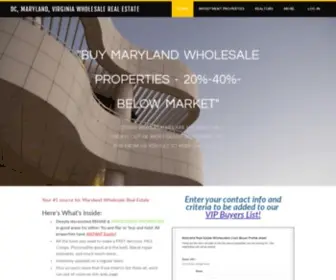 Marylandrealestatewholesalers.com(DC, Maryland, Virginia Wholesale Real Estate) Screenshot