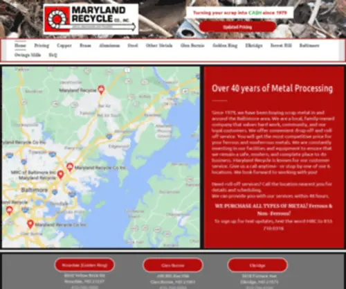 Marylandrecycle.com(Maryland Recycle) Screenshot