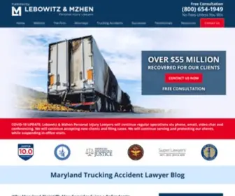 Marylandtruckaccidentlawyerblog.com(Published by Baltimore) Screenshot