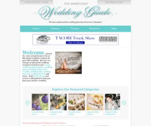 Marylandweddings.com(The Maryland Wedding Guide Wedding Guide) Screenshot