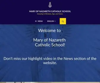 Maryofnazarethschool.org(Mary of Nazareth Catholic School) Screenshot