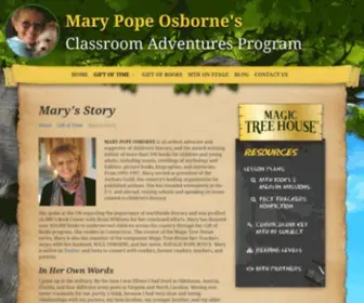Marypopeosborne.com(Mary's Story) Screenshot