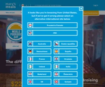 Marysmeals.ca(Mary's Meals) Screenshot