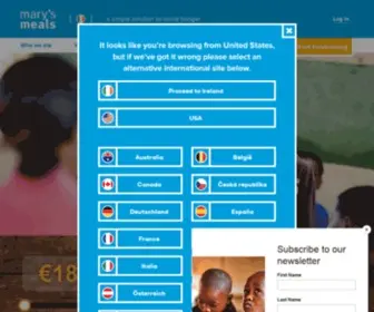 Marysmeals.ie(Mary's Meals) Screenshot