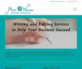 Marywanser.com(Writing Specialist) Screenshot