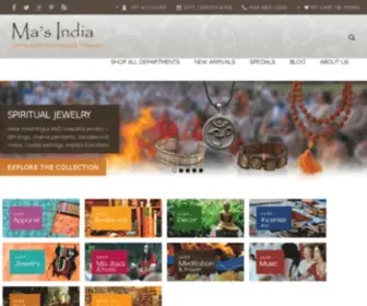 Mas-India.com(Ma's India Spiritual Giftstore) Screenshot