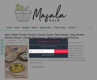 Masalakorb.com(Easy Indian Recipes From Scratch) Screenshot