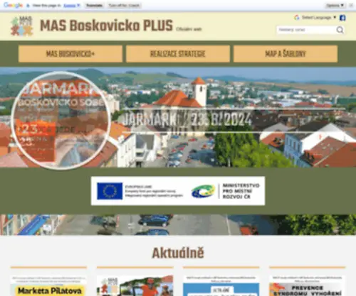 Masboskovickoplus.cz(Titulní stránka) Screenshot