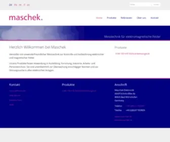 Maschek.de(Messtechnik für elektrische und magnetische Felder) Screenshot