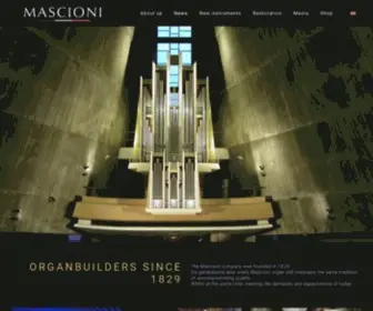 Mascioni-Organs.com(Organi a canne e restauro organi antichi) Screenshot