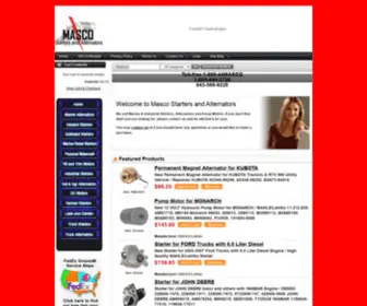 Mascostartersandalternators.com(Masco Marine Starters and Alternators) Screenshot