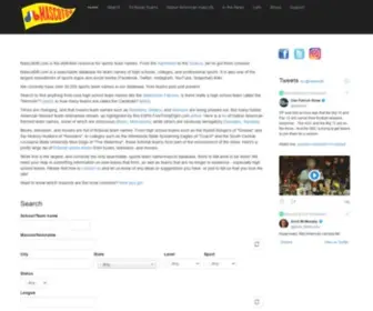 Mascotdb.com(Searchable team name database) Screenshot