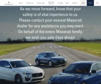 Maserati.com(Official International Website) Screenshot