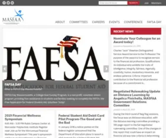 Masfaa.org(Massachusetts Association of Student Financial Aid Administrators) Screenshot