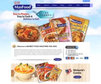 Masfood.com(MASBEST FOOD INDUSTRIES SDN BHD) Screenshot