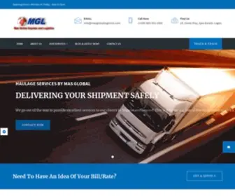 MasGloballogistics.com(Logistic company with a difference) Screenshot