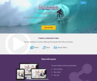 Masher.com(Create a video online) Screenshot