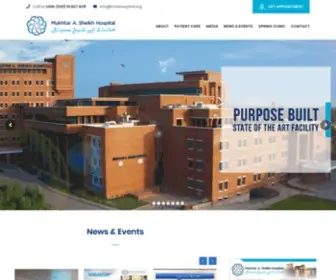 Mashospital.org(Mukhtar A. Sheikh) Screenshot