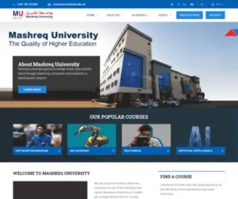 Mashreq.edu.sd(Mashreq university) Screenshot