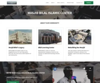 Masjidbilalonline.com(Masjid Bilal Islamic Center) Screenshot
