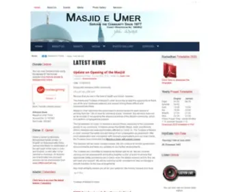 Masjideumer.org.uk(Serving The Community Since 1977) Screenshot