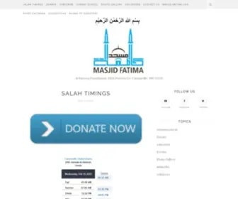 Masjidfatima.com(Masjid Fatima) Screenshot