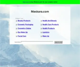 Maskara.com(The Leading Mascara Site on the Net) Screenshot