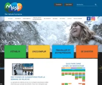 Maski.quebec(Est un site web valorisant la MRC de Maskinongé à travers un blogue et quatre sections) Screenshot