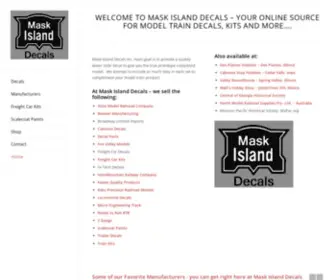 Maskislanddecals.com(Model Train Decals) Screenshot