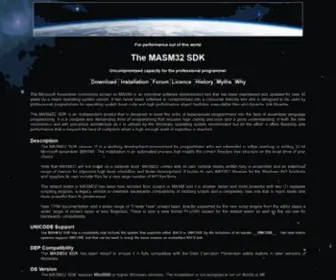 Masm32.com(MASM32 SDK) Screenshot