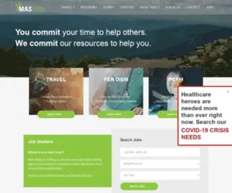Masmedicalstaffing.com(Travel Nurse and Allied Health Staffing) Screenshot