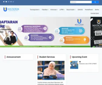 Masoemuniversity.ac.id(Ma'soem University) Screenshot
