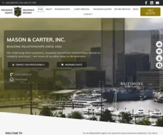 Masoncarter.com(Auto Home Commercial Insurance Quotes) Screenshot