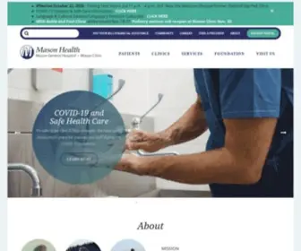 Masongeneral.com(Mason General Hospital & Family of Clinics) Screenshot